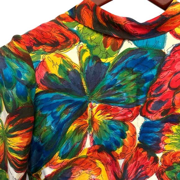 Vintage Henry Levine Button Down Collared Blouse S - Picture 2 of 5